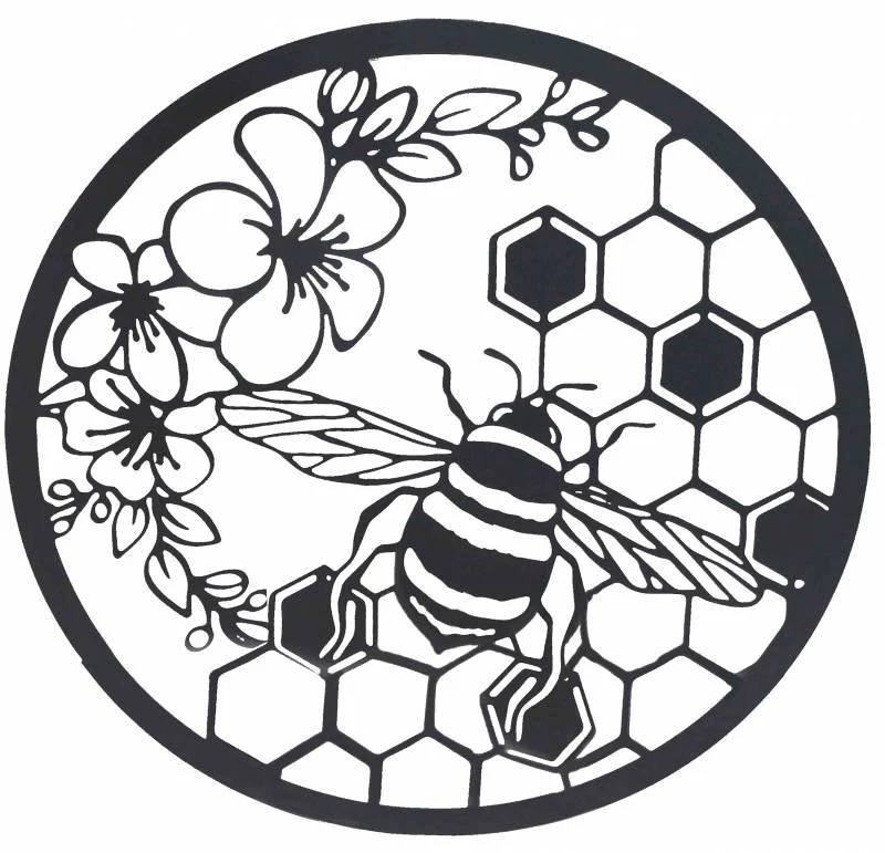 BEE PRODUCING HONEY WALL ART