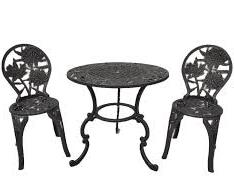 GARDEN SETTING 3PCE WARATAH CAST IRON - Image 3