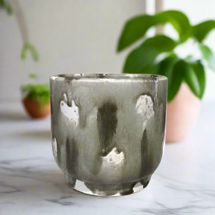 Griffin Green Ceramic Pot Small