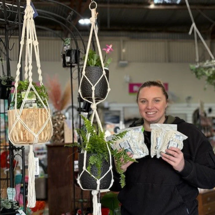 MACRAME DOUBLE POT HANGER - Image 2