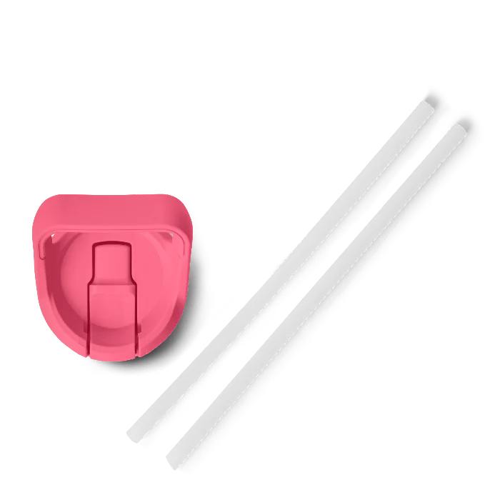 RAMBLER BOTTLE STRAW CAP TROP PINK - Image 5