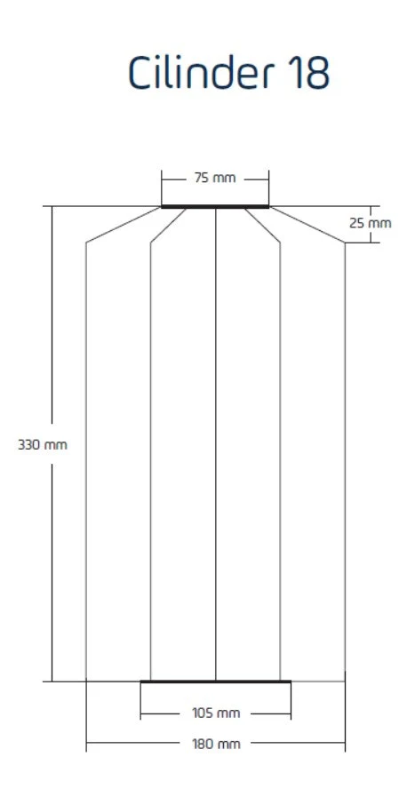Solar Lantern Cylinder 18cm Petrol - Image 2