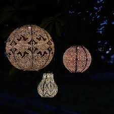 Solar Lantern Round 30cm Silver - Image 4