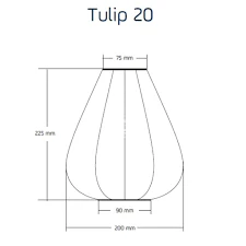 Solar Lantern Tulip 20cm Grey Blue - Image 2
