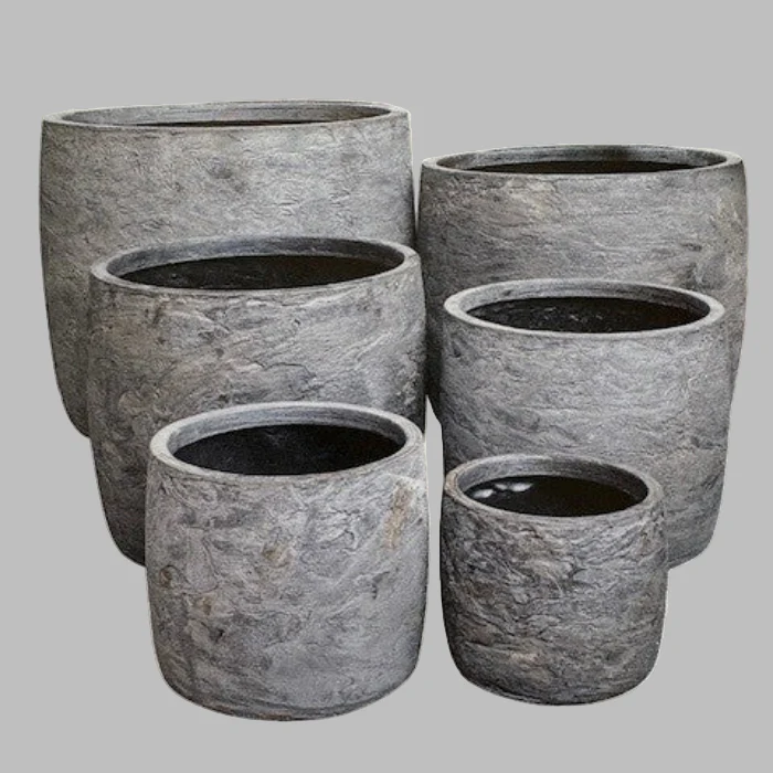 STORM CYLINDER 41X33CM DARK GREY